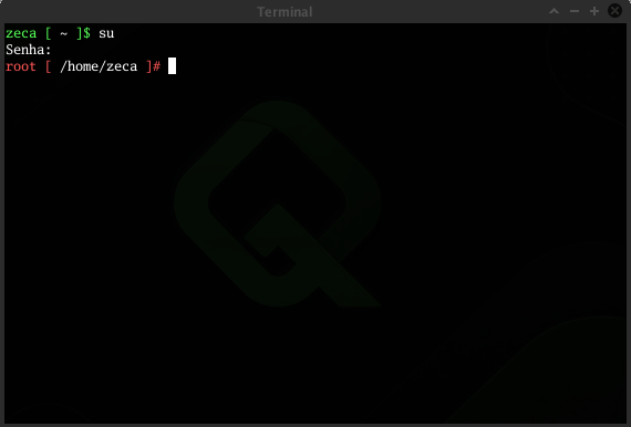Terminal com acesso root