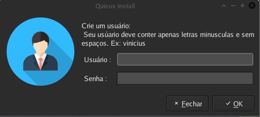 Criação de usuário